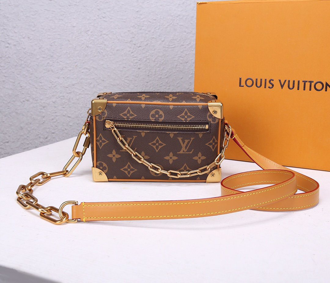 Replica Louis Vuitton M68906 Mini Soft Trunk Monogram Canvas with Smooth Leather