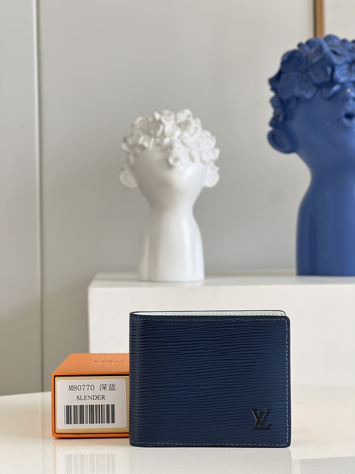 Replica Louis Vuitton Multiple Men Wallet Dark Blue Epi Leather M80770 - image 1