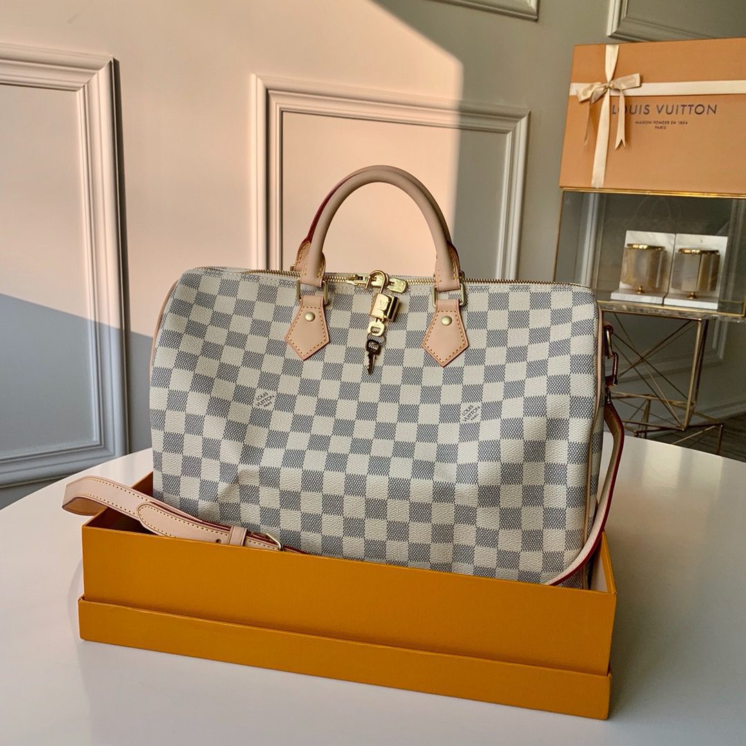Replica Louis Vuitton N41369 Speedy 35 Damier Azur Coated Canvas - image 1