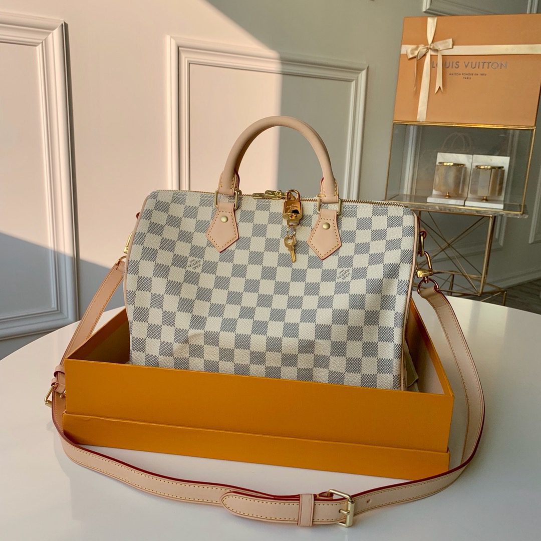 Replica Louis Vuitton N41370 Speedy 30 Damier Azur Coated Canvas