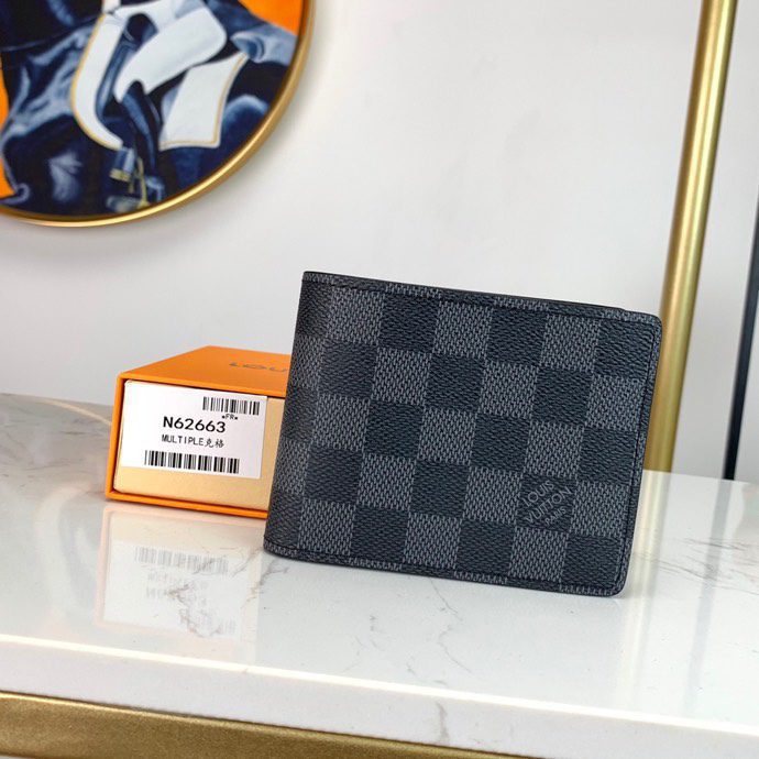 Replica Louis Vuitton N62663 Men Multiple Wallet Cowhide Leather and Canvas lining - image 1