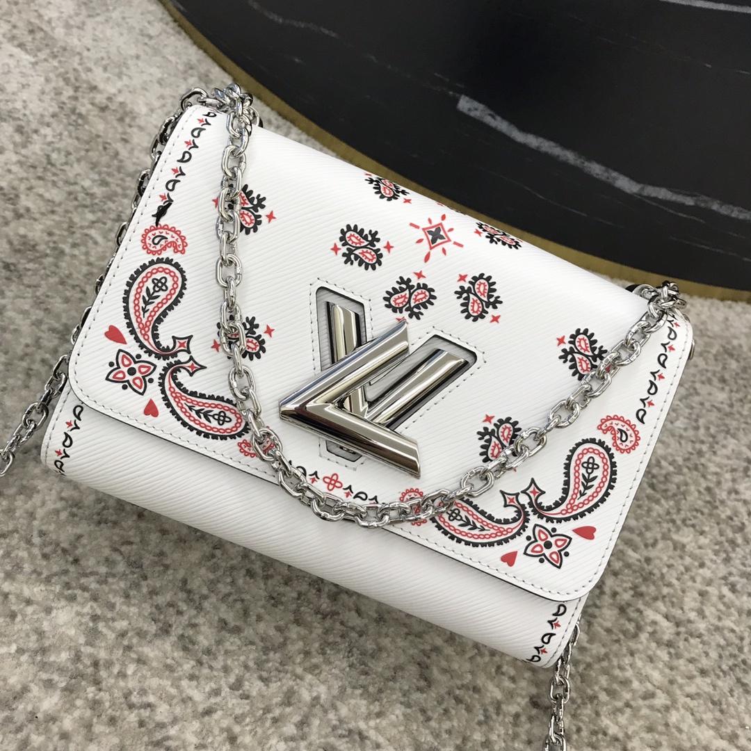Replica Louis Vuitton Twist PM Shoulder Bag Flowers and Arabesques of Classic Paisley M55234