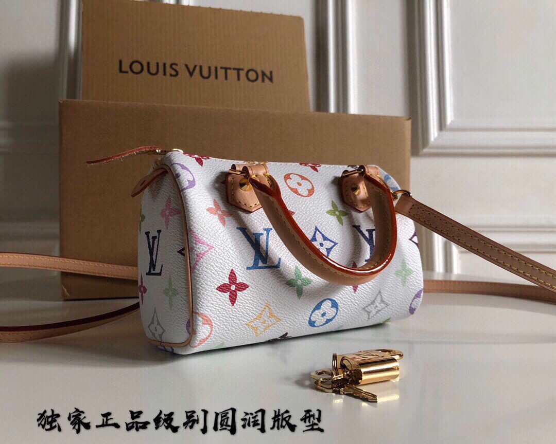 Vintage Louis Vuittion M61252 Mini Speddy Hl Nano Hand Bag Monogram Multi 16cm - image 1