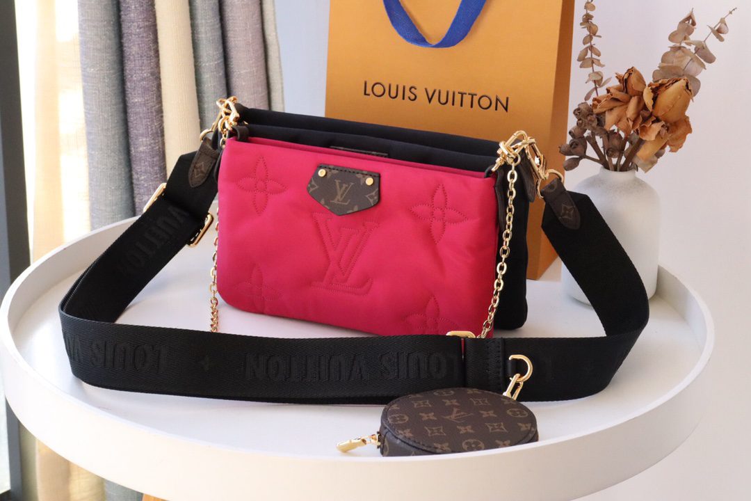Vintage Style Copy Louis Vuitton Maxi Multi Pochette Accessoires Handbag Comes in Eco-responsible Econyl Regenerated Nylon M58980 - image 1