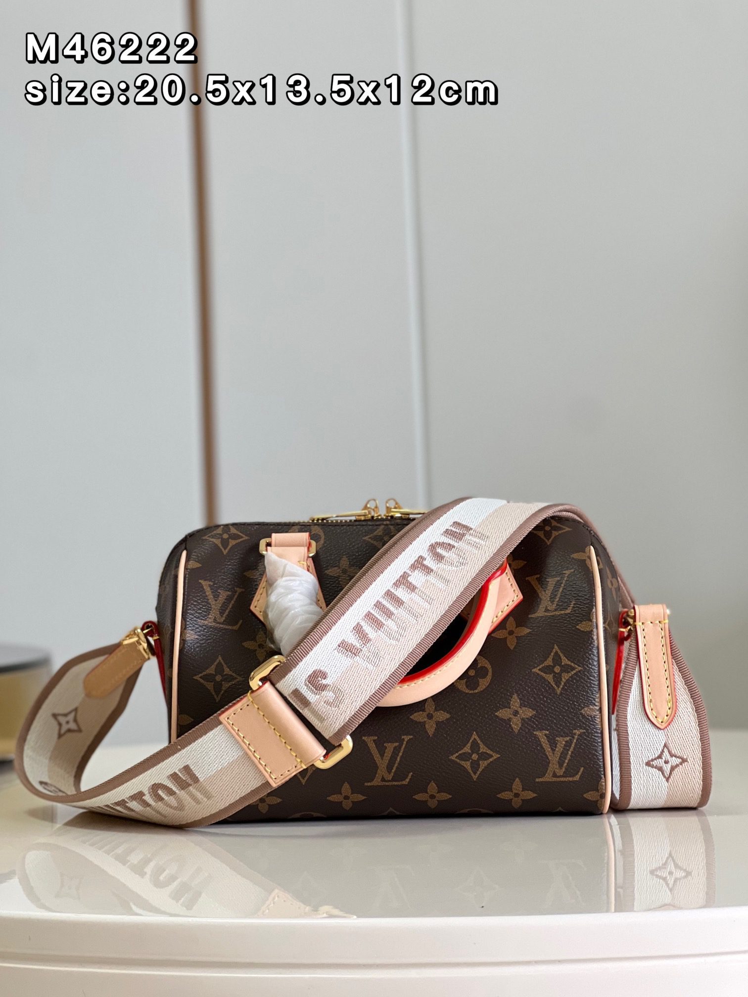 louis Vuitton Speedy Bandouliere 20 Handbag Monogram Coated Canvas M46222
