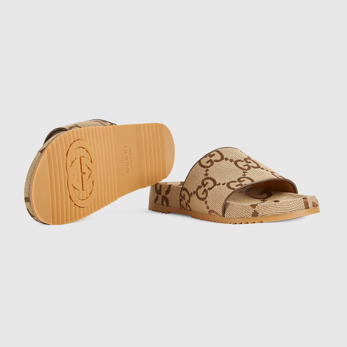 Men’s maxi GG canvas slide sandal
