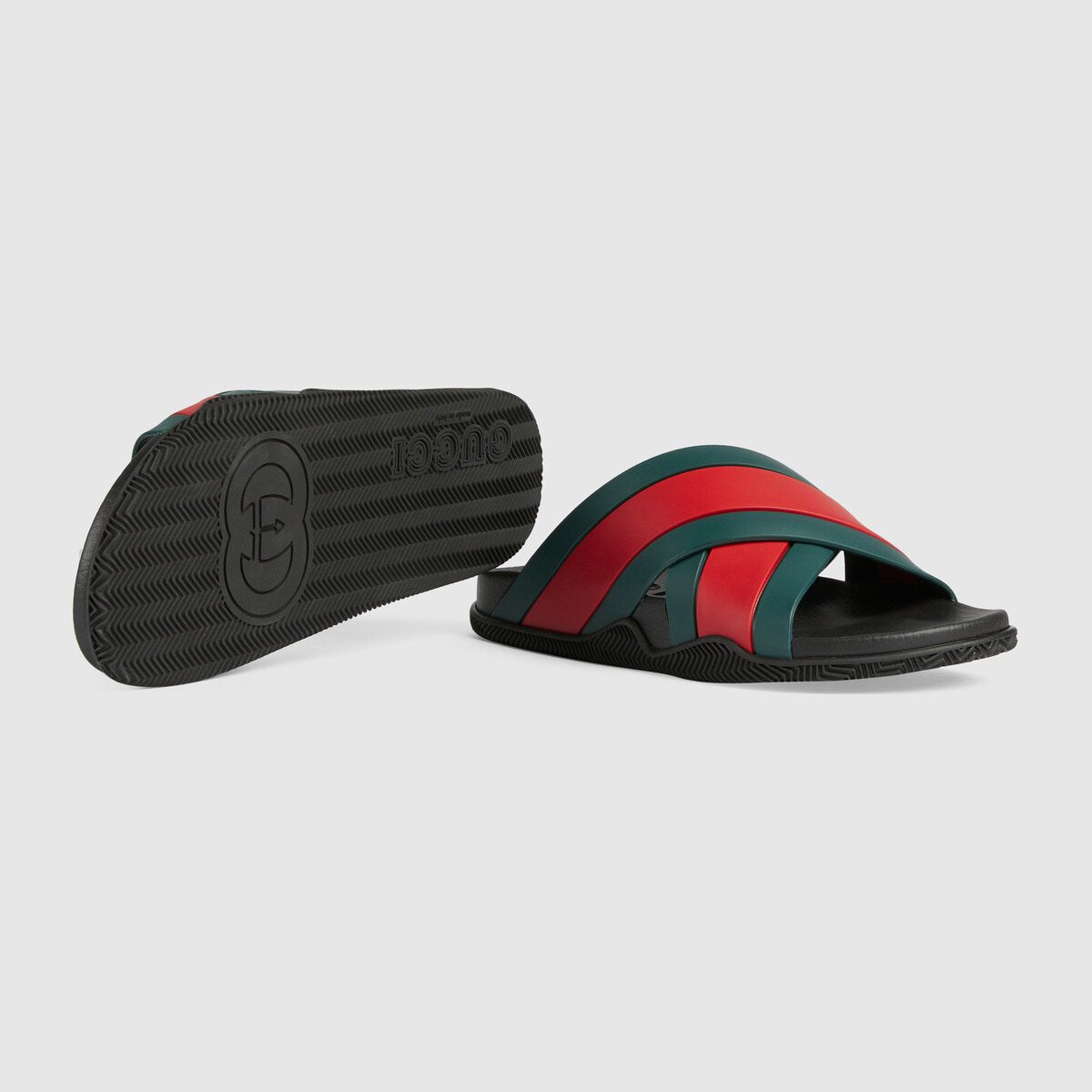 Men’s rubber slide sandal with Web