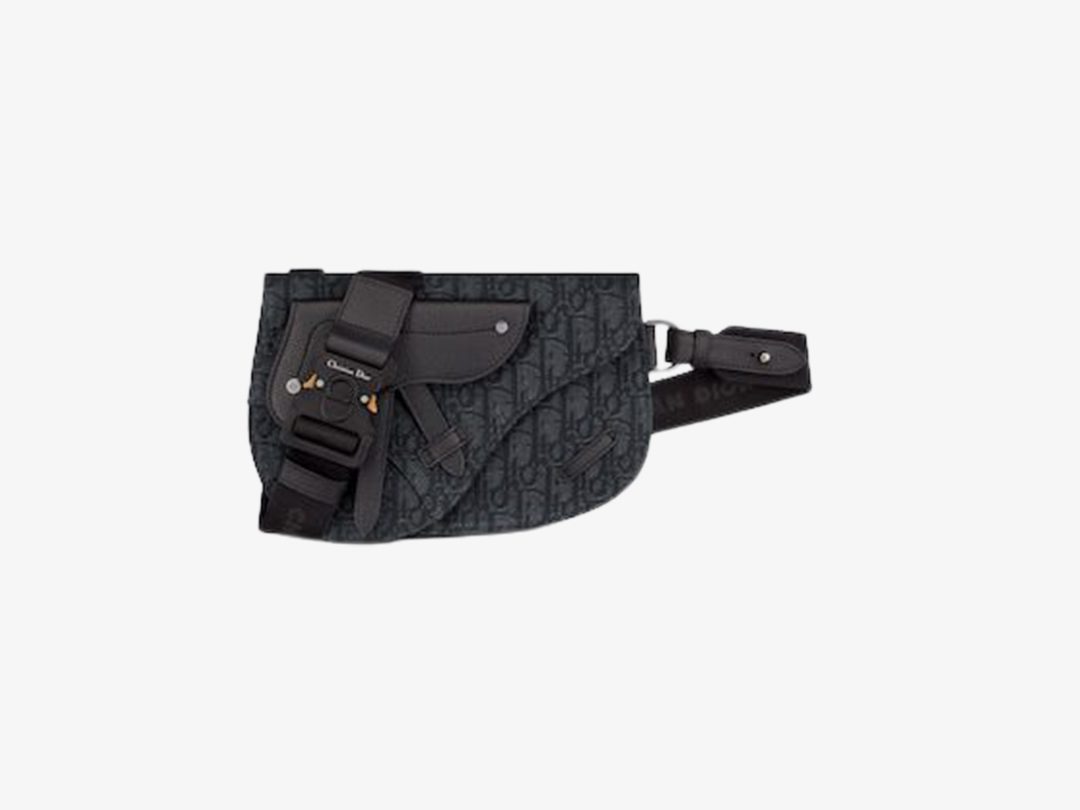 Dior Essentials Saddle Pouch Black Dior Oblique Jacquard