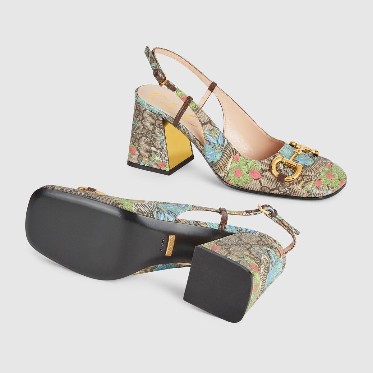 Gucci Tiger Women’s mid-heel slingback