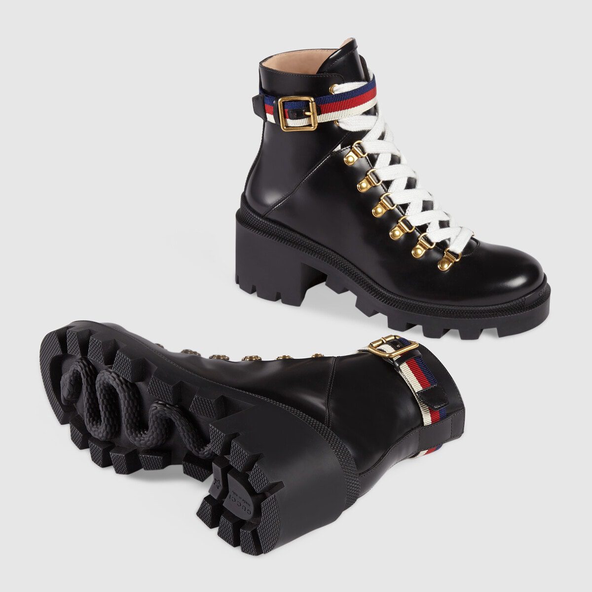 Leather ankle boot with Sylvie Web - image 1
