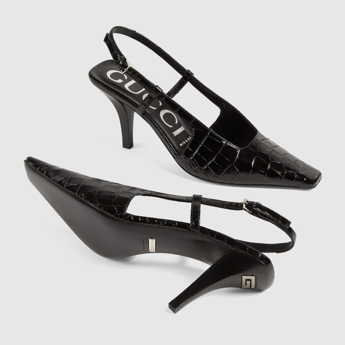 Women’s crocodile print pump