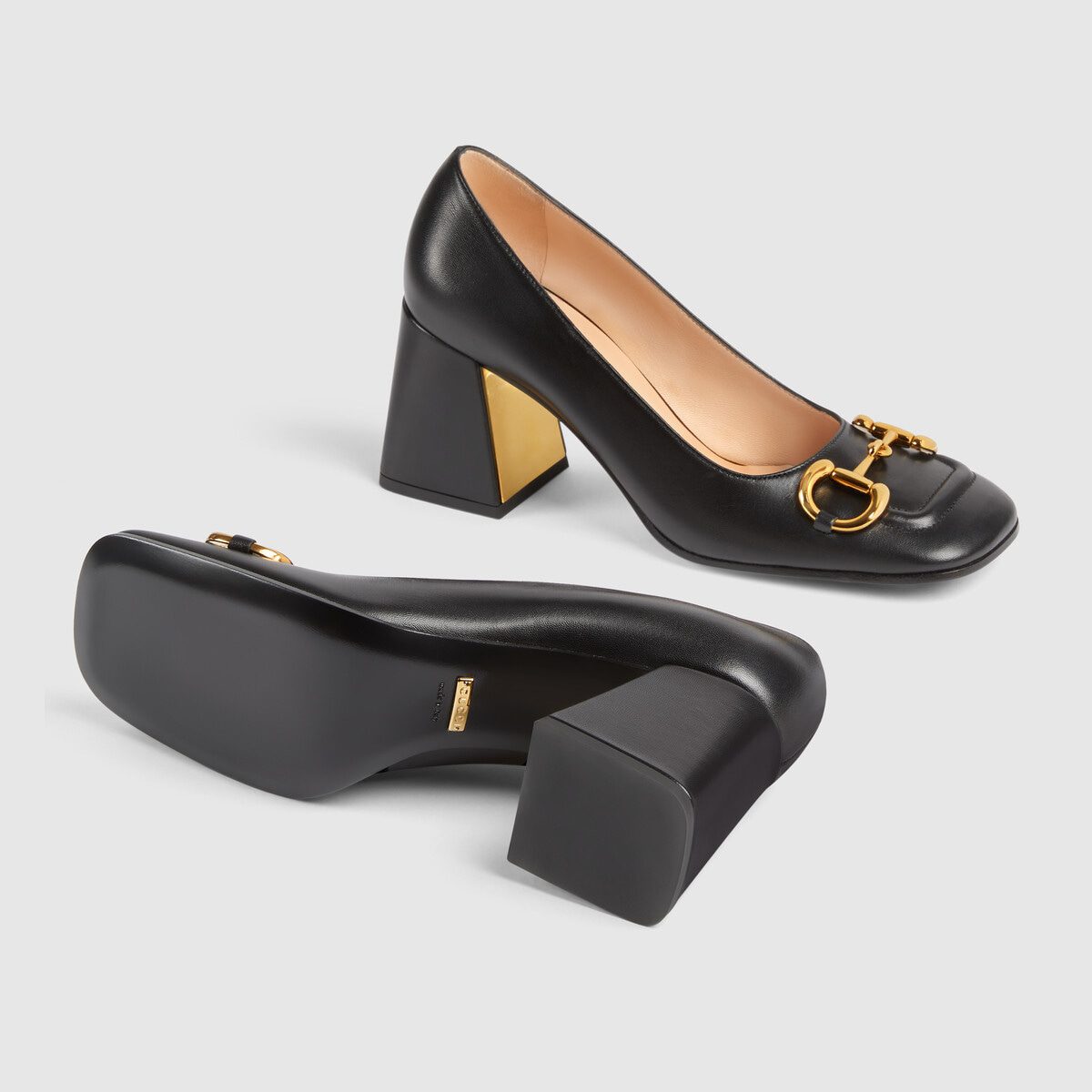 Women’s mid-heel pump with Horsebit