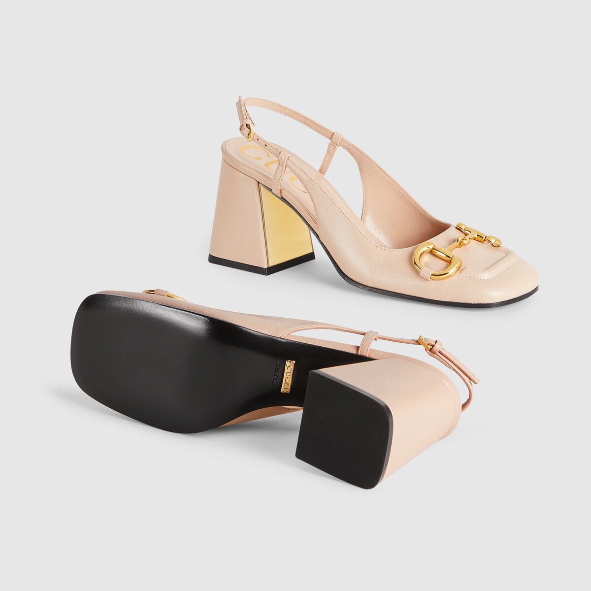 Women’s mid-heel slingback with Horsebit