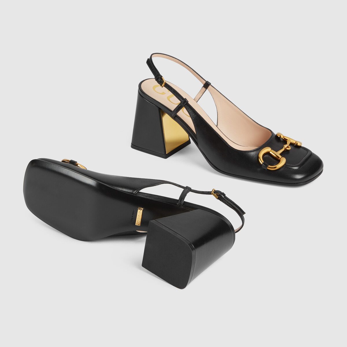 Women’s mid-heel slingback with Horsebit