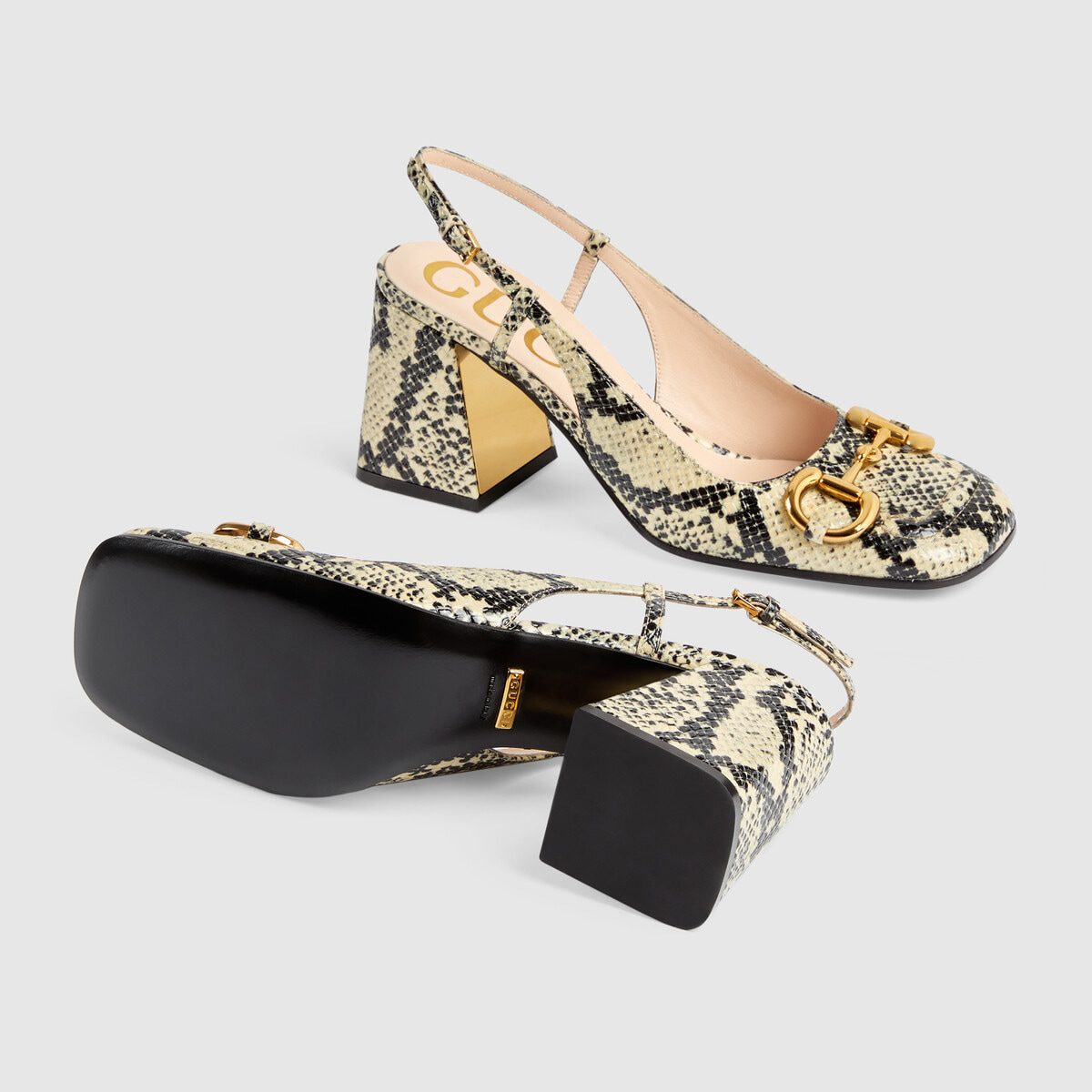 Women’s mid-heel slingback with Horsebit
