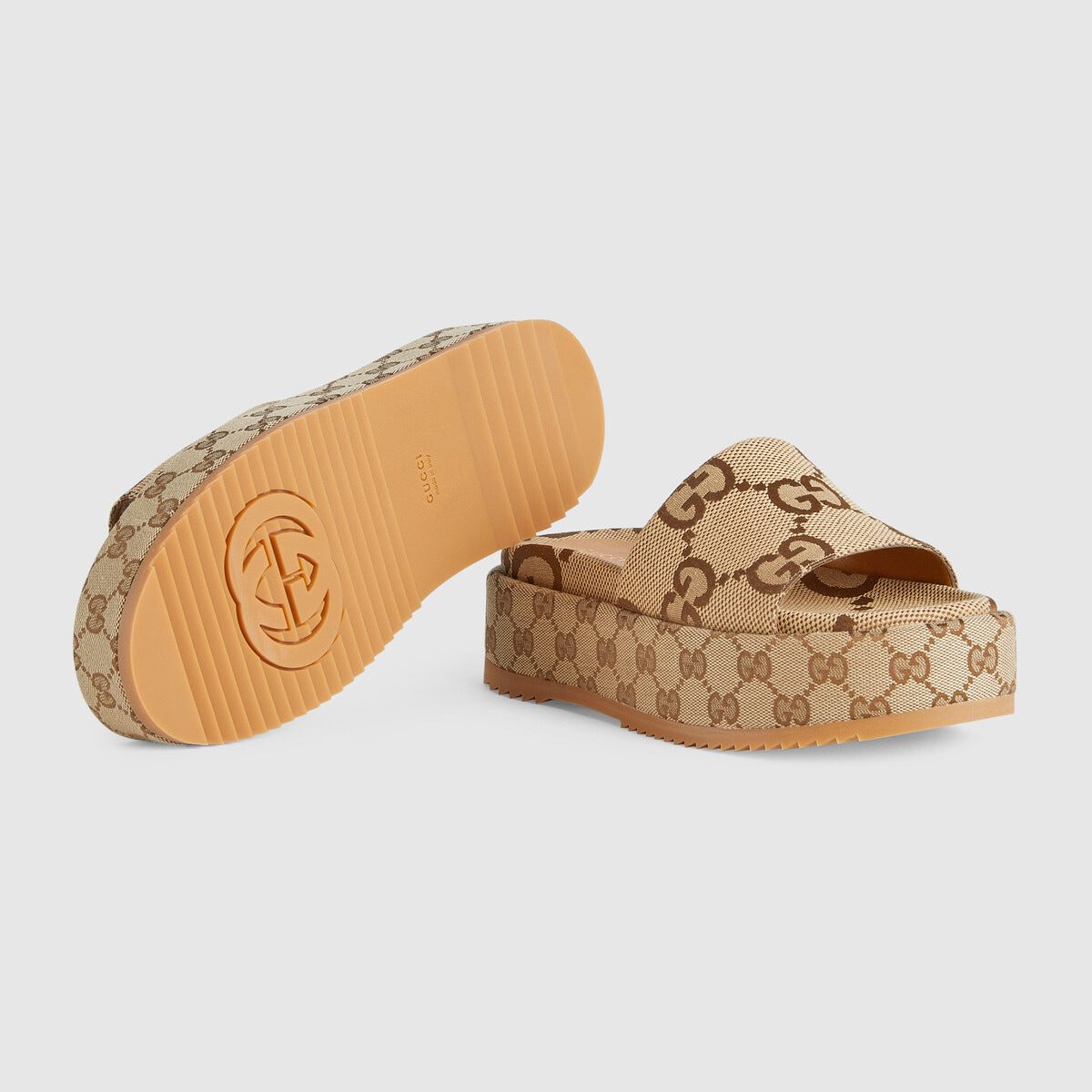 Gucci Angelina Slides With GG Logo Platform Slide Sandal - image 1