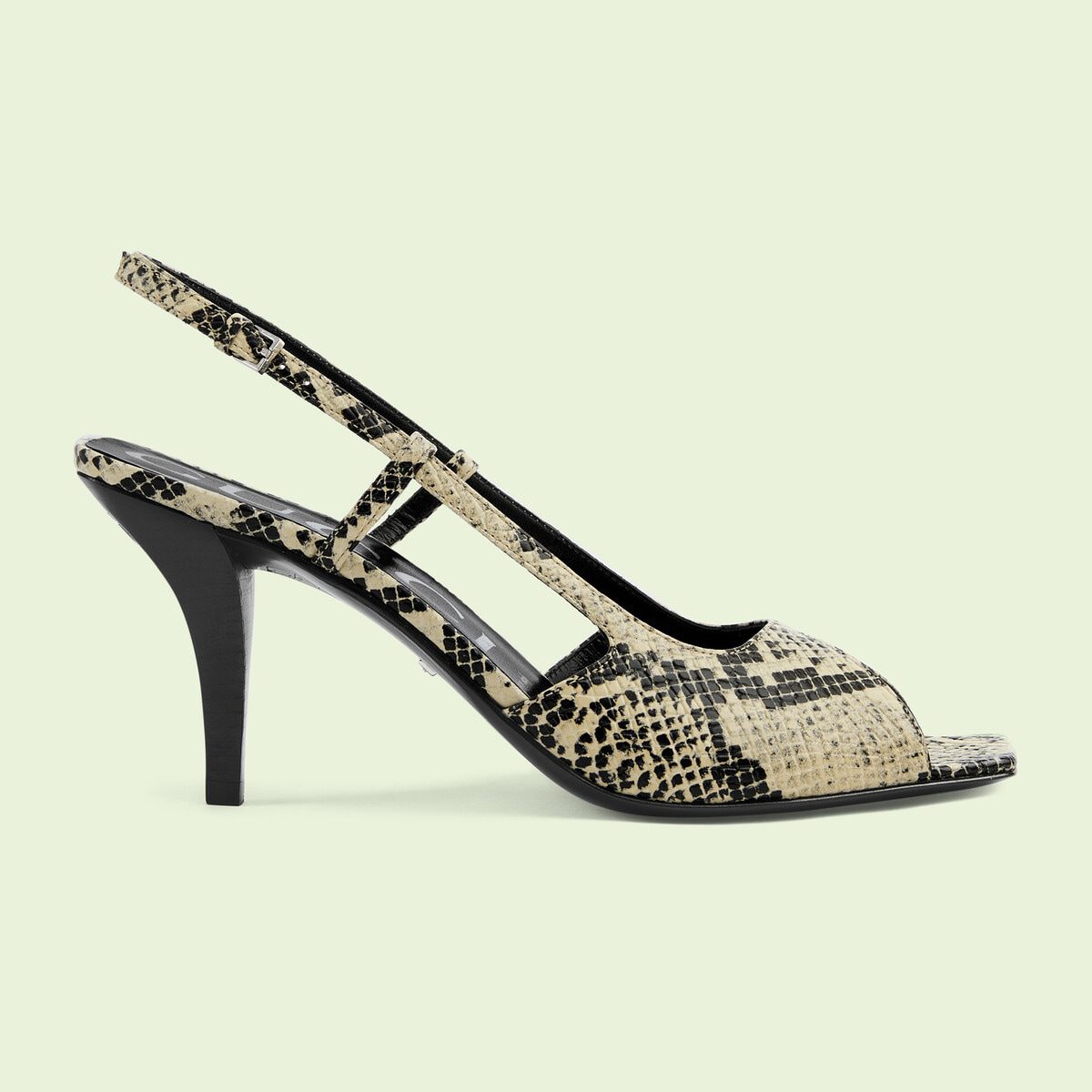 Women’s python print mid-heel pump - image 1