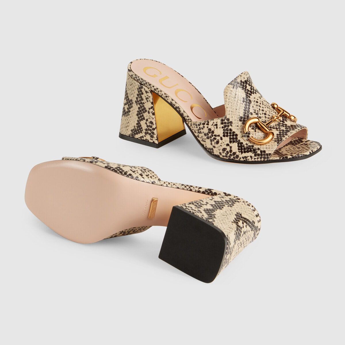 Women’s python print sandal - image 1