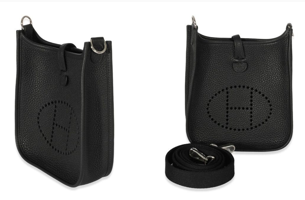 Hermes Evelyne Leather Bags Black