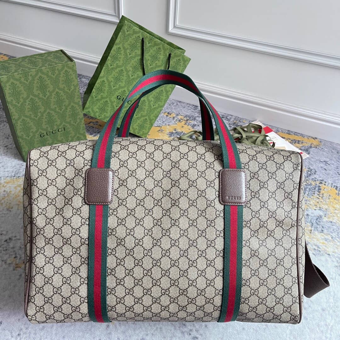 Gucci Large Duffle Bag With Web 758664