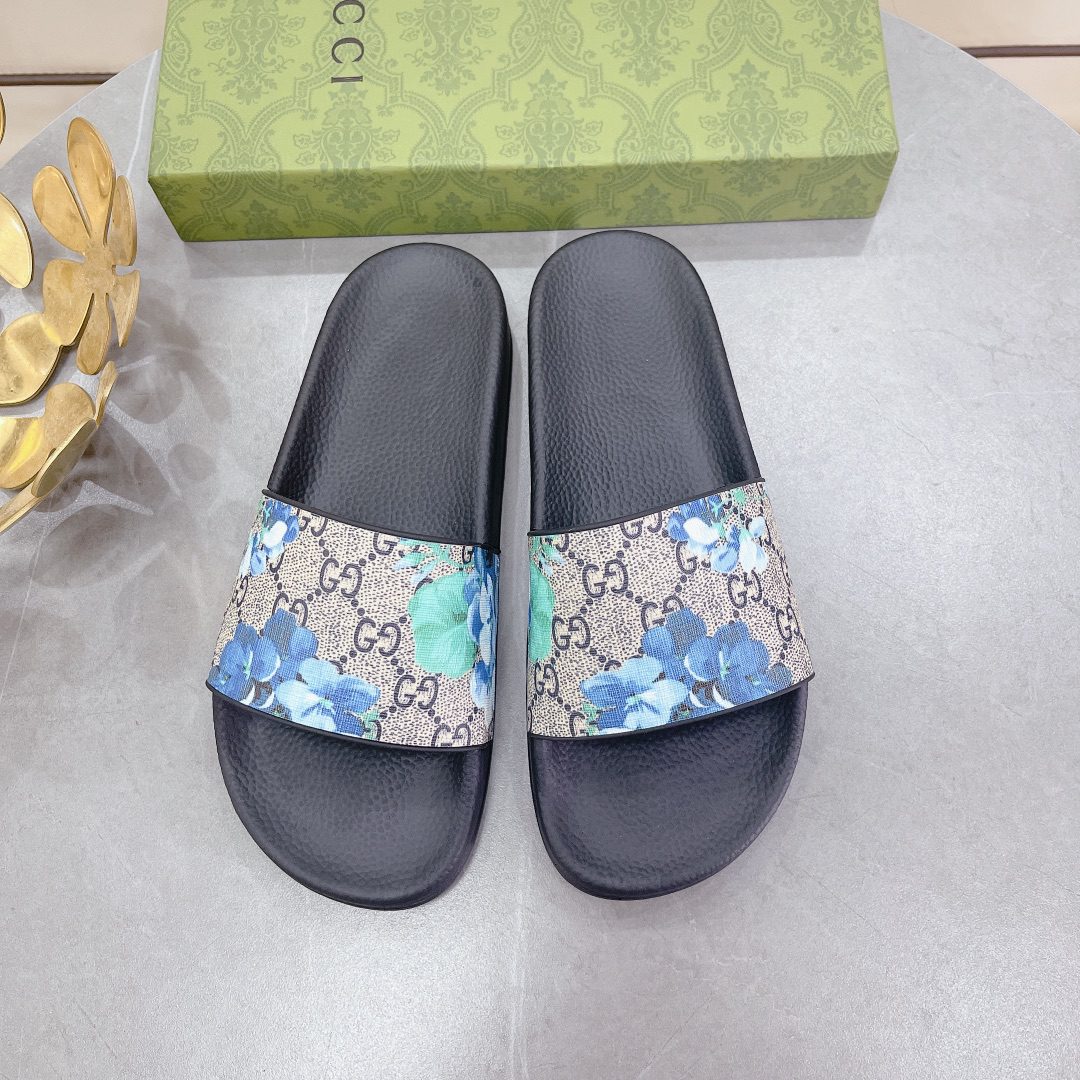 GG Blooms Supreme floral slide sandal